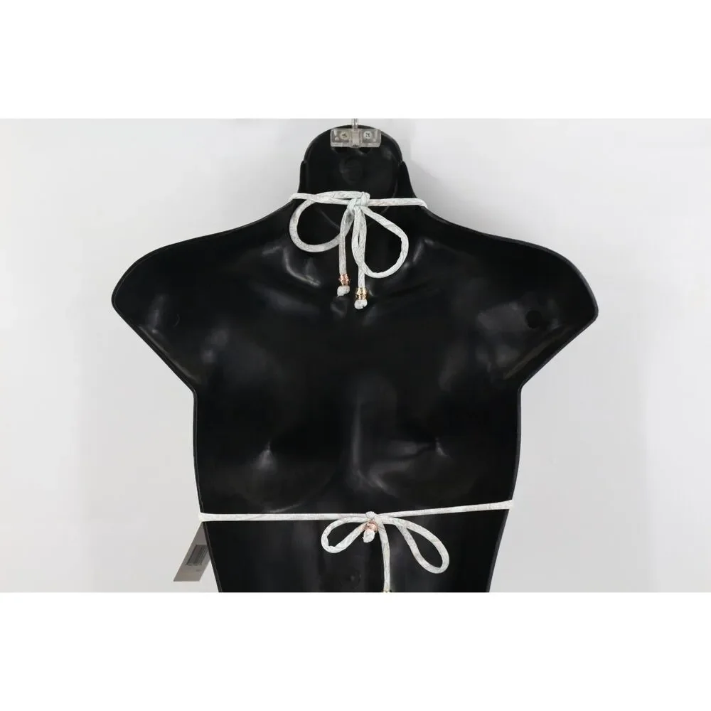 Eberjey Womens Surf Spray Mia Swim Top Bikini Size Small Triangle Classic Tie